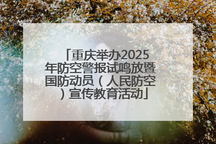 重庆举办2025年防空警报试鸣放暨国防动员（人民防空）宣传教育活动