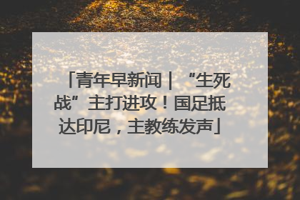 青年早新闻｜“生死战”主打进攻！国足抵达印尼，主教练发声