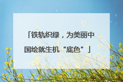 铁轨织绿，为美丽中国绘就生机“底色”