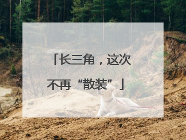 长三角，这次不再“散装”