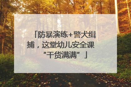 防暴演练+警犬缉捕，这堂幼儿安全课“干货满满”