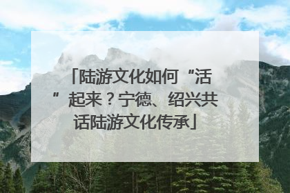 陆游文化如何“活 ”起来？宁德、绍兴共话陆游文化传承