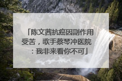 陈文茜抗癌因副作用受苦，歌手蔡琴冲医院：我非来看你不可