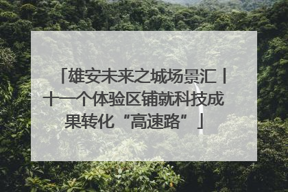 雄安未来之城场景汇丨十一个体验区铺就科技成果转化“高速路”