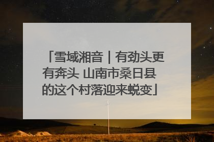 雪域湘音｜有劲头更有奔头 山南市桑日县的这个村落迎来蜕变
