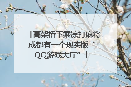 高架桥下乘凉打麻将 成都有一个现实版“QQ游戏大厅”