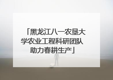 黑龙江八一农垦大学农业工程科研团队助力春耕生产