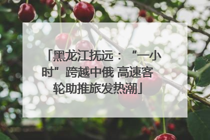 黑龙江抚远：“一小时”跨越中俄 高速客轮助推旅发热潮