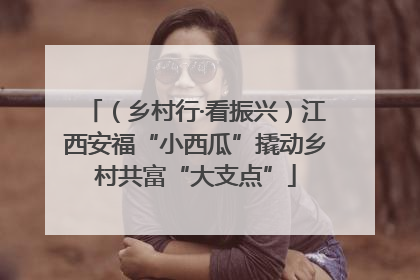 （乡村行·看振兴）江西安福“小西瓜”撬动乡村共富“大支点”