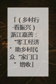（乡村行·看振兴）浙江嘉善：“零工经济”助乡村民众“家门口”增收