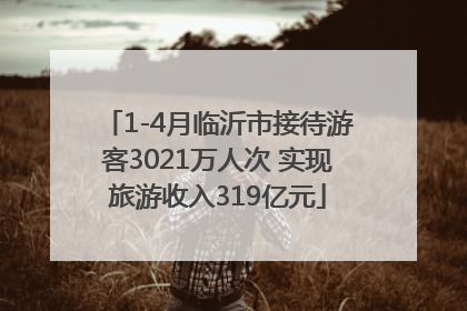 1-4月临沂市接待游客3021万人次 实现旅游收入319亿元