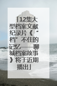 12集大型档案文献纪录片《“档”不住的记忆——聊城档案故事》将于近期播出