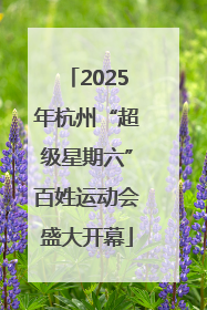 2025年杭州“超级星期六”百姓运动会盛大开幕
