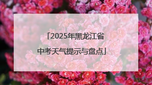 2025年黑龙江省中考天气提示与盘点
