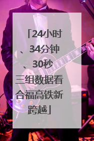 24小时、34分钟、30秒 三组数据看合福高铁新跨越