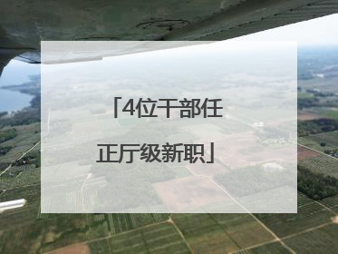 4位干部任正厅级新职