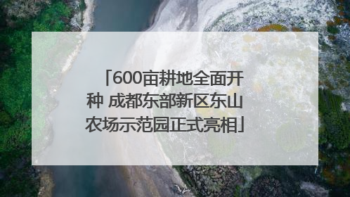 600亩耕地全面开种 成都东部新区东山农场示范园正式亮相