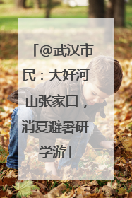 @武汉市民：大好河山张家口，消夏避暑研学游