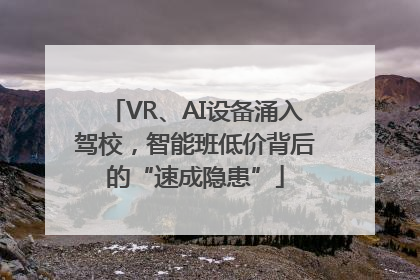 VR、AI设备涌入驾校，智能班低价背后的“速成隐患”